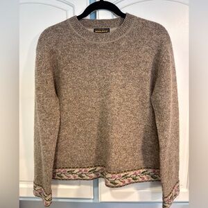 Woolrich Khaki Sweater 100% Wool